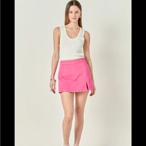 English Factory denim skort pink
